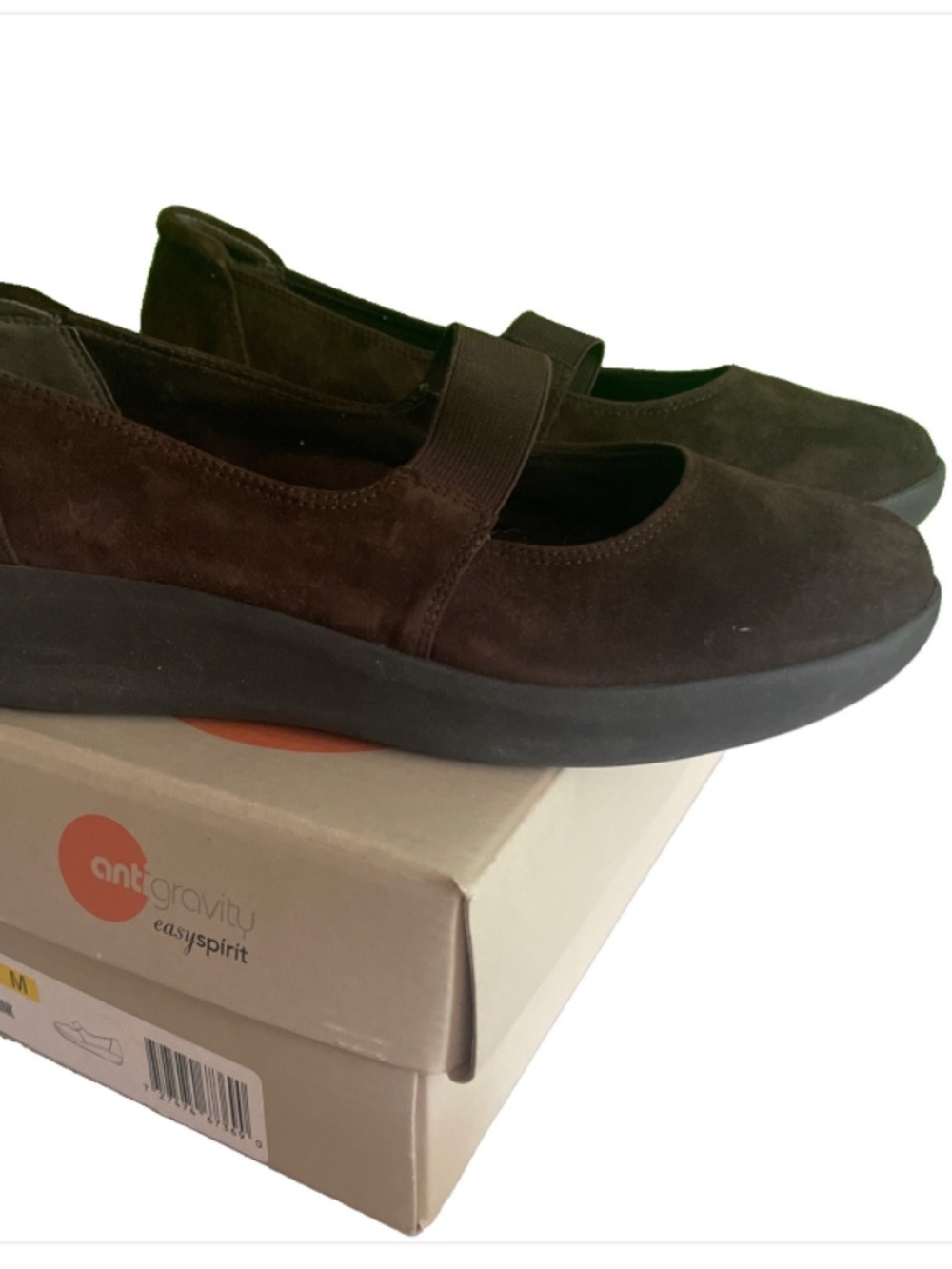 Easy Spirit OKRAT MINK Mary Jane Shoes comfort Brown suede womens  8.5 Medium  E